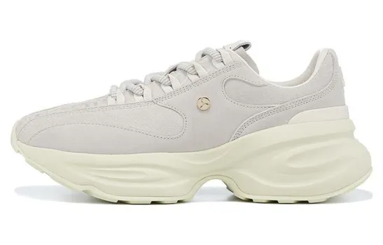 Кроссовки женские Clouds Running Shoes Low-top Bone White Li-Ning 1990