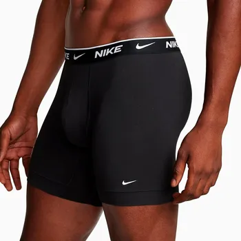 Мужские трусы-боксеры Nike из эластичного хлопка (3 шт.), черный