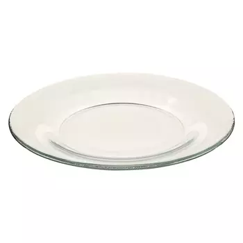 Тарелка стеклянная мелкая d. 19,6 см "симпатия"