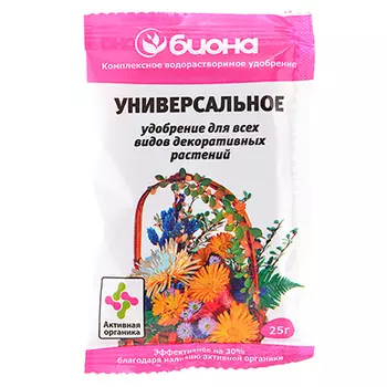 Удобрение универсальное для всех видов цветов 25г Биона