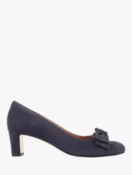 Туфли-лодочки Jones Bootmaker Zelda Suede Bow Heeled, темно-синий