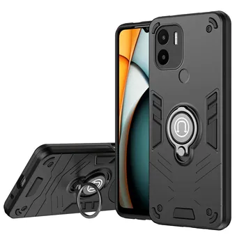 KEYSION Противоударный чехол для Redmi A2 + A1 Plus 12C, защитное кольцо для объектива камеры, чехол-подставка для телефона для Xiaomi POCO C55 C51 C50 for POCO C50 серый