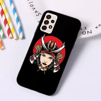 Чехол для телефона Samurai Gril Women для Samsung A91 A81 A73 A72 A71 A30S A20 A12 A13 A52 A53 4G 5G, мягкий черный чехол для телефона Samsung A91