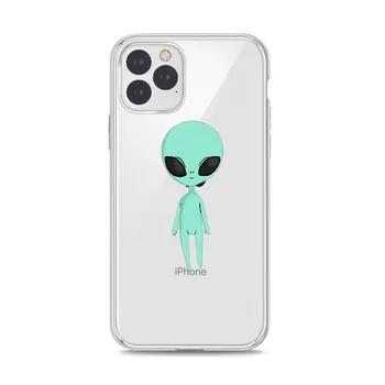 Силиконовый чехол с изображением инопланетянина для Apple IPhone 13 12 Mini 11 Pro XS MAX XR X 8 7 6 6S 5 Plus SE, чехол для телефона iPhone 13