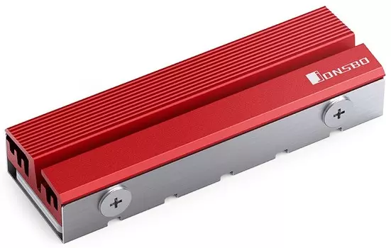 Радиатор JONSBO M.2-6 Red для SSD M.2 2280 красный