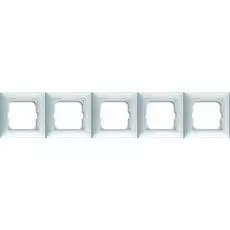Рамка ABB 1725-0-1483 BASIC 55 5 постов, с декоративной вставкой, IP20 (белая)
