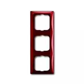 Рамка ABB 1725-0-1518 BASIC 55 3-ая, IP20 фойе (красный)