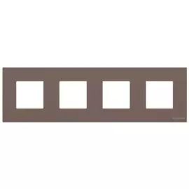 Рамка ABB 2CLA227400N3701 4-я 2+2+2+2 мод cтекло кофейное