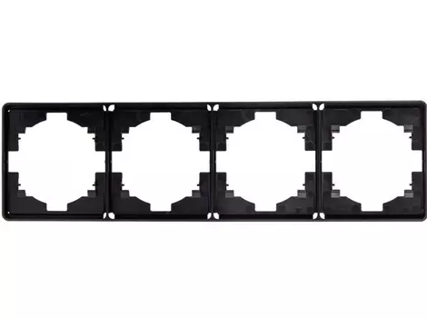 Рамка четверная KRANZ KR-78-0754-3 MIELE ROUND оникс
