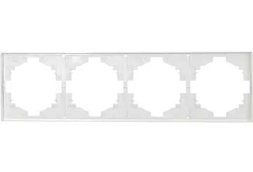 Рамка четверная KRANZ KR-78-0754-4 MIELE STRONG жемчуг