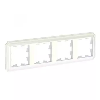 Рамка четверная Systeme Electric ATN100404 AtlasDesign ANTIQUE универсальная, Жемчуг