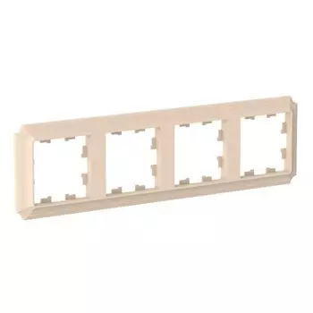 Рамка четверная Systeme Electric ATN100504 AtlasDesign ANTIQUE универсальная, Шампань