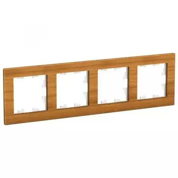 Рамка четверная Systeme Electric ATN353204 AtlasDesign NATURE Дерево Бамбук