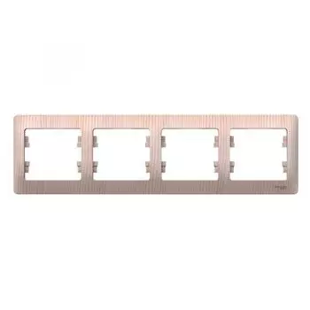 Рамка четверная Systeme Electric GSL001504 Glossa горизонтальная, сосна