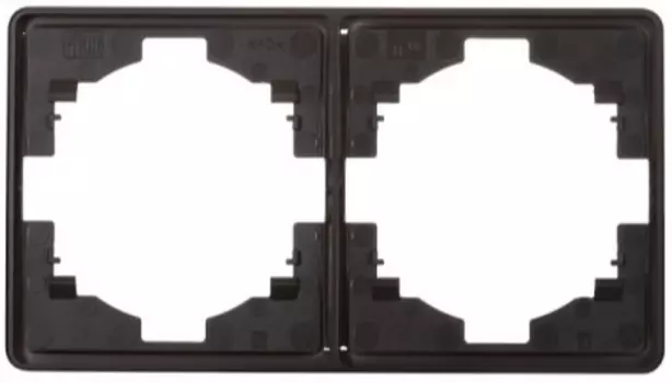 Рамка двойная KRANZ KR-78-0752-3 MIELE ROUND оникс