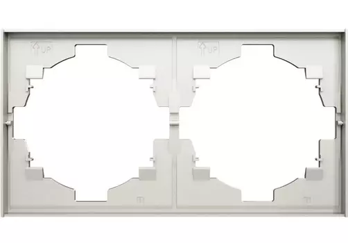 Рамка двойная KRANZ KR-78-0752-4 MIELE STRONG жемчуг