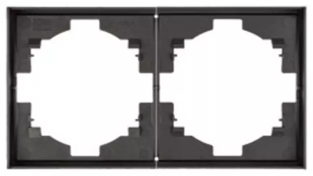 Рамка двойная KRANZ KR-78-0752-6 MIELE STRONG графит