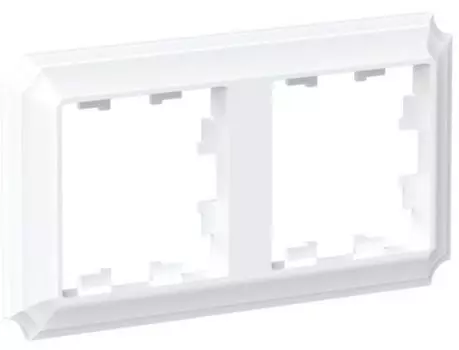 Рамка двойная Systeme Electric ATN100102 AtlasDesign ANTIQUE универсальная, Белый