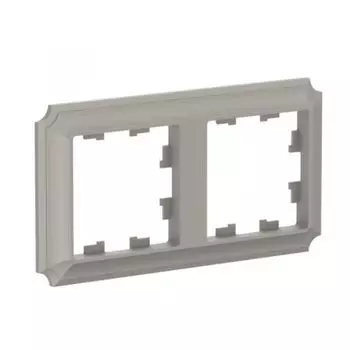 Рамка двойная Systeme Electric ATN100502 AtlasDesign ANTIQUE универсальная, Шампань