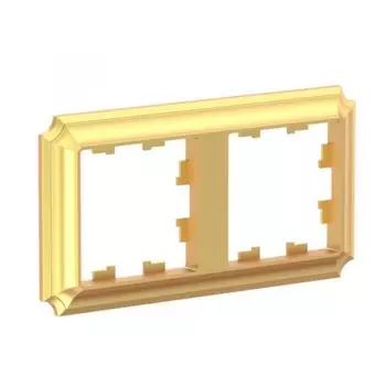 Рамка двойная Systeme Electric ATN101602 AtlasDesign ANTIQUE универсальная, Золото