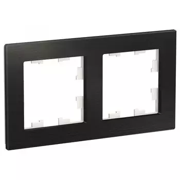Рамка двойная Systeme Electric ATN312302 AtlasDesign NATURE Металл оникс