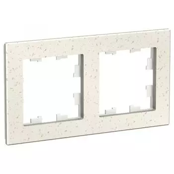 Рамка двойная Systeme Electric ATN343102 AtlasDesign NATURE Мрамор крем роял