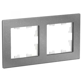 Рамка двойная Systeme Electric ATN343202 AtlasDesign NATURE Мрамор айс грей