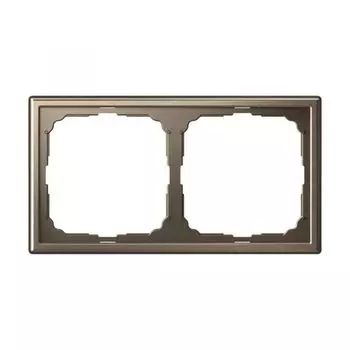 Рамка двойная Systeme Electric GAL000602 ArtGallery универсальная, Мокко