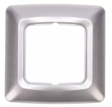 Рамка KRANZ KR-78-0285 DEA 1-я горизонтальная серебряный металлик