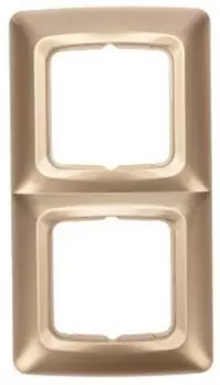 Рамка KRANZ KR-78-0316 DEA 2-я горизонтальная золотой металлик