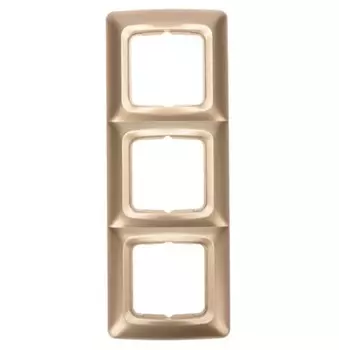 Рамка KRANZ KR-78-0317 DEA 3-я горизонтальная золотой металлик