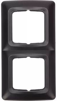 Рамка KRANZ KR-78-0346 DEA 2-я горизонтальная черный металлик