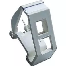Рамка Lanmaster LAN-DRF-1OK-WH на DIN-рейку для установки модуля типа Keystone, белая