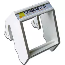 Рамка Lanmaster LAN-DRF-45x45-WH на DIN-рейку для установки вставок и электромодулей 45х45, белая