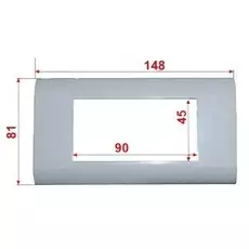 Рамка Lanmaster LAN-FR45x90-WH пластиковая накладка на цоколь,45х90,белая