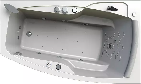 Акриловая ванна Radomir Аризона Спортивный Chrome 170x100 правая с фронтально-торцевой панелью