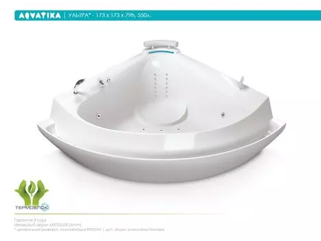 Акриловая ванна Aquatika Ультра 173 3D