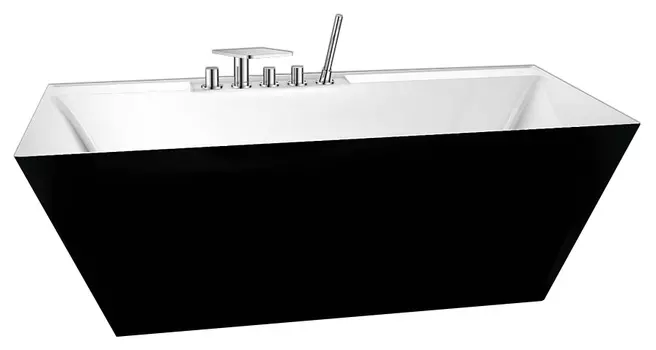 Акриловая ванна BelBagno BB19-NERO/BIA