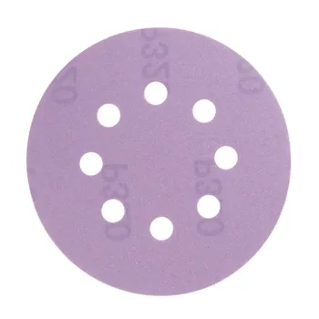 Диск шлифовальный КМ Purple d125 мм P320 на липучку бумажная основа (5 шт.)