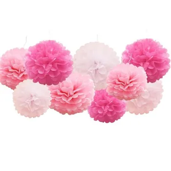1/9 шт. Бумажные помпоны Цветочные шарики Pom Poms Party Wedding Decor