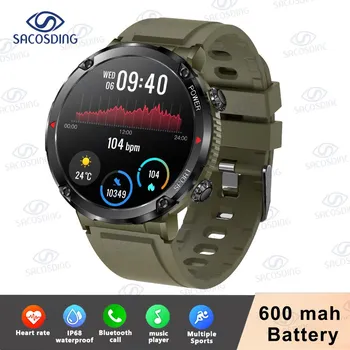 Военные спортивные часы для мужчин с Bluetooth-звонком, мужские часы с Bluetooth-звонком, водонепроницаемые умные часы для Android Ios