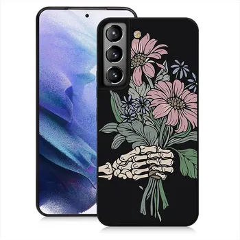 Чехол для телефона Rose для Galaxy S21ultra S23plus S21fe, мягкие чехлы со скелетом для рук для Samsung Galaxy S22 Plus Ultra S20 Fe, черный чехол For Samsung S21 Plus
