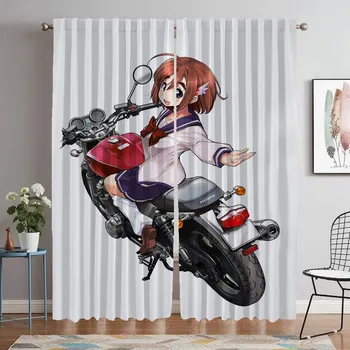 Bakuon Modern Living Room Curtains 2 Pieces Home Interior Curtains for Camera Tulle for Bedroom Shades Halloween Decoration W50xH70cmx2pcs-CL