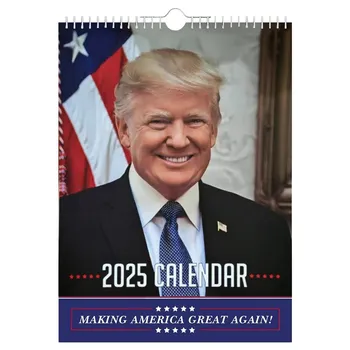 Дональд Трамп Календарь 2025 Годовой Планировщик Настенный Календарь 12 Месяцев Настенные Календари Make America Great Again Планировщик Блокнот style 1