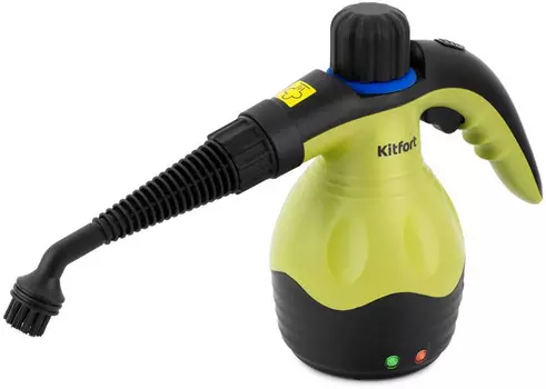 Пароочиститель ручной Kitfort KT-950 1000Вт черный/желтый