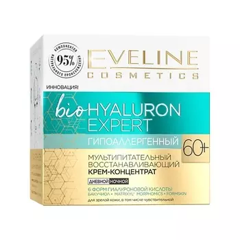 EVELINE Крем-концентрат для лица BIO HYALURON EXPERT 60+ мультипитательный восстанавливающий