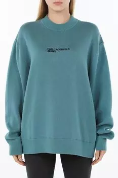 Джемпер хлопковый оверсайз кроя Karl Lagerfeld Jeans