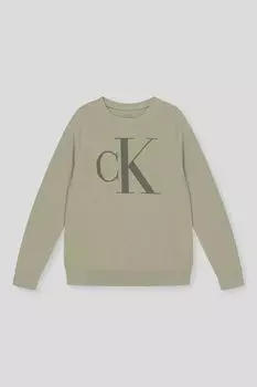 Джемпер хлопковый с логотипом Calvin Klein Jeans