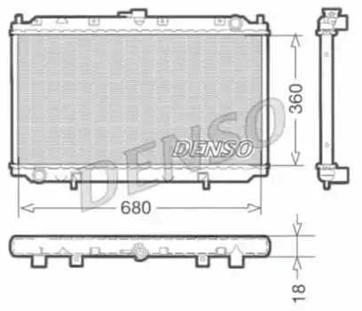 Радиатор системы охлаждения двигателя DENSO DRM46011