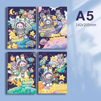 1 шт. A5 корейский милый мультяшный блокнот Kawaii с горизонтальной линией и внутренней страницей, журнал для девочек, канцелярские принадлежности, школьные принадлежности, офисные аксессуары
